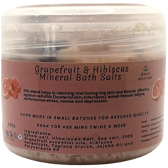 Grapefruit & Hibiscus Mineral Bath Salts